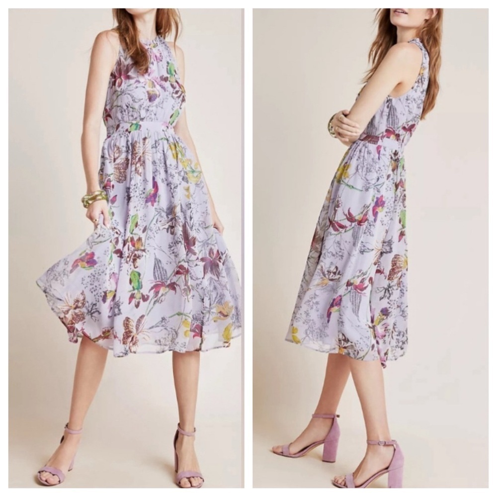 Anthropologie Hermia floral Midi Dress 45089